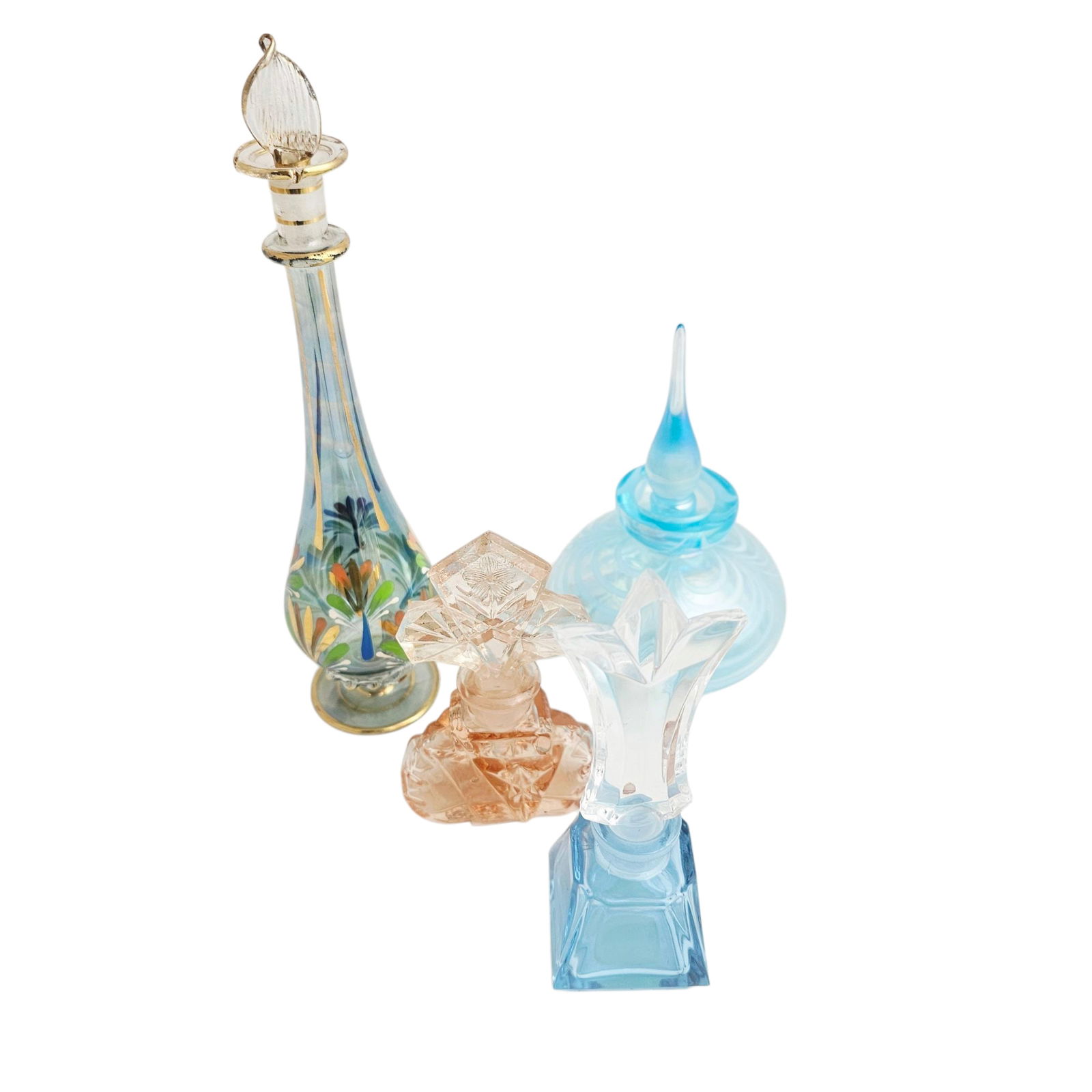 (Lot of 4) 20th Century Glass Perfume Bottles (1 of 4)