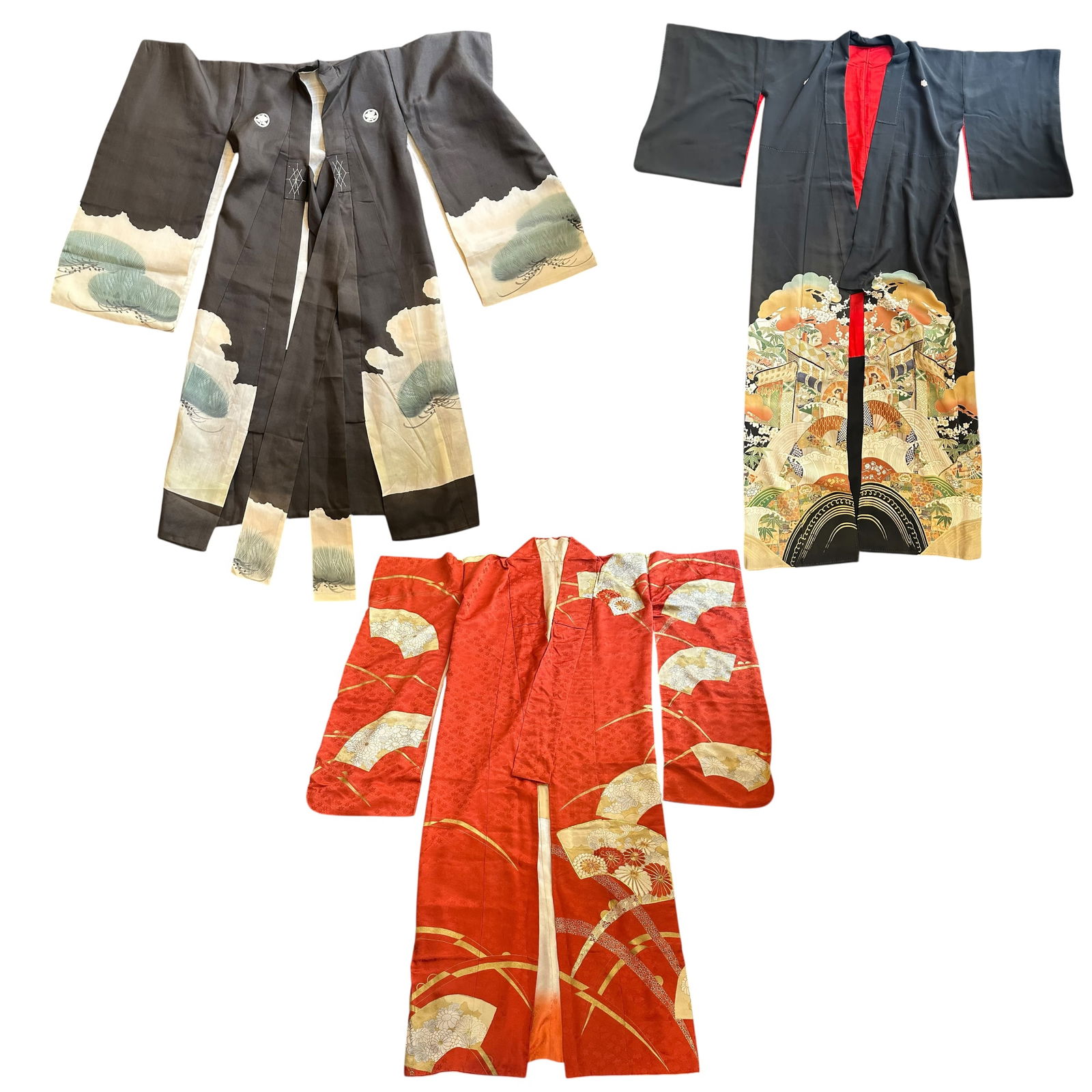 (Lot of 3) Vintage Kimono Group (1 of 6)