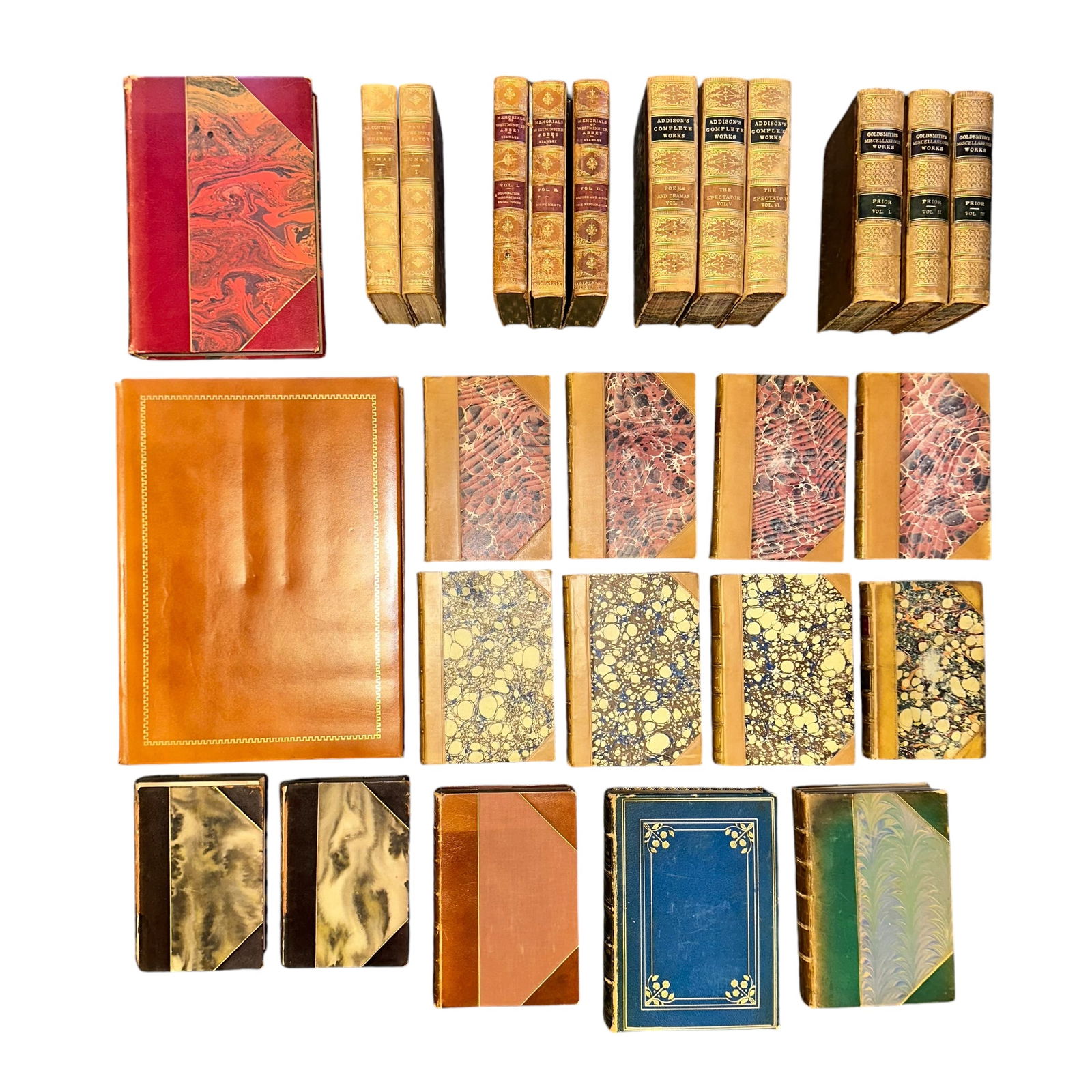 (Lot of 25) Assortment of 19th Century Leather Bound Books (1 of 11)