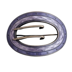 Purple Enamel, Sterling Silver Buckle, William Kerr