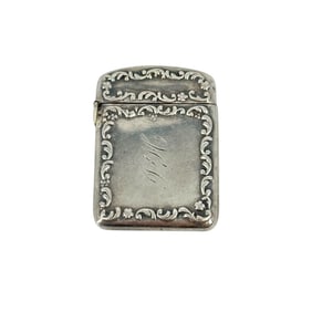 American Early 20th Century Sterling Silver Match Safe or Needle Case