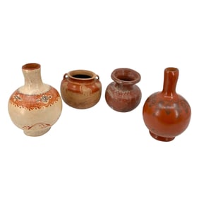 Group of Clay Pottery Native American and Central American Styles