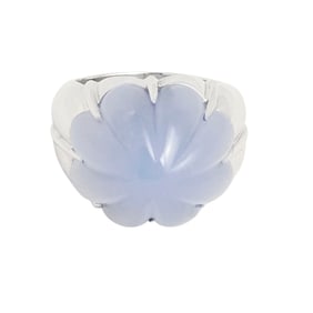 Chalcedony, 18k White Gold Ring, Ritz London