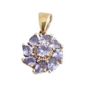 10k Yellow Gold Tanzanite Pendant