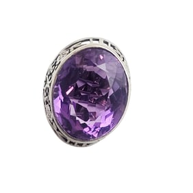 Amethyst, 18k White Gold Ring