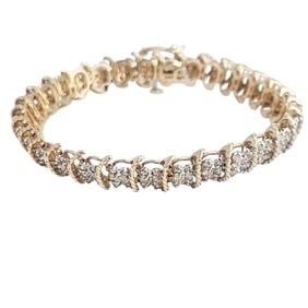 Diamond, 10k Yellow Gold Bracelet