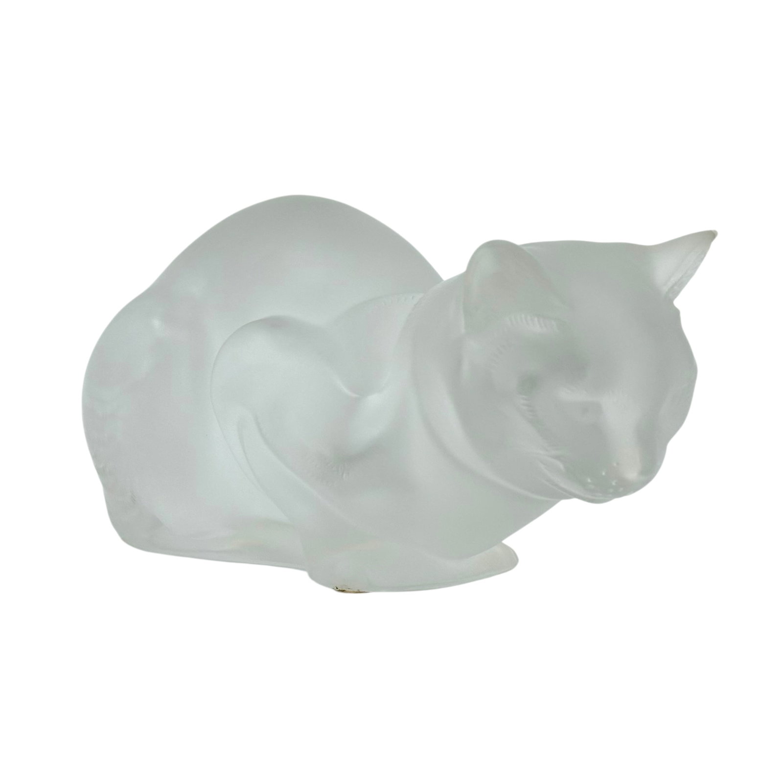 Lalique Cristal "Chat Couche 11602" Cat Figure with Original Box (1 of 5)
