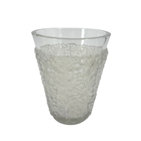 Lalique Saint Tropez Art Deco Style Glass Vase
