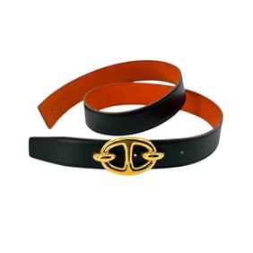 Hermes Reversible Chaine d'Ancre 85cm leather belt