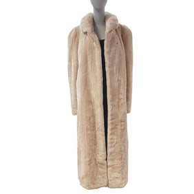 Canadian C. LeClair Full Length Sheared Beaver Fur Coat Size 10