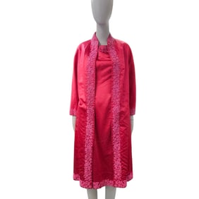 Vintage Maxwell Clothiers Silk and Beaded 2pc Dress Set
