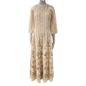 Vintage Boho Full Lenth Cotton Panel Dress