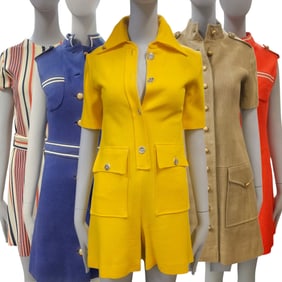 (Lot of 5) 1970's Sportswear Dress Group