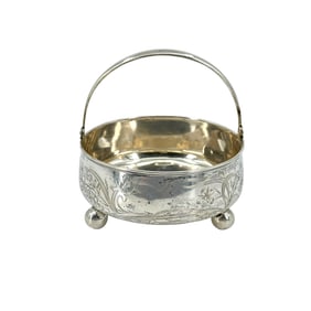 Russian 84 Sterling Silver Swing Handle Dish