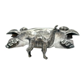 Peruvian .900 Silver Souvenir Ashtray