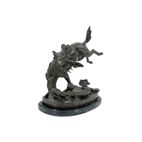 After Frederick Remington 1984 'Wicked Pony' Bronze Statue