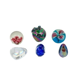 (Lot of 6) Art Glass Paperweights