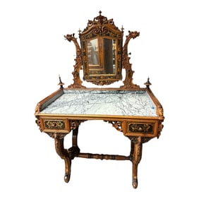 Attributed to Pottier & Stymus Inlaid Vanity