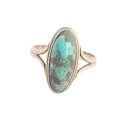 Turquoise, 14k Yellow Gold Ring