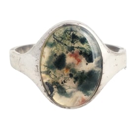 Dendritic Agate, Sterling Silver Bracelet