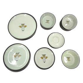 (Lot of 31) Circa 1970 English Denby Stoneware Table Service