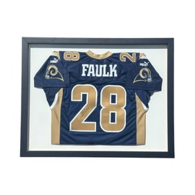 Marshall Faulk Autographed St. Louis Rams Football Jersey (1995-2005) w/COA