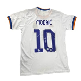 Luka Modric #10 Real Madrid Adidas Signed Soccer Jersey, Becket Verified