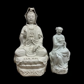Group of 2 Dehua Ware Figures, China