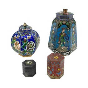(Lot of 4) Cloisonne Boxes