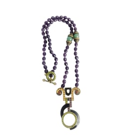 Crystal, Glass, Enamel Necklace, Heidi Daus