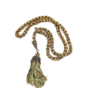 Jay Strongwater Swarovski Crystal and Tassel Necklace