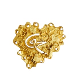 Christian Lacroix Gold-Tone Heart Brooch