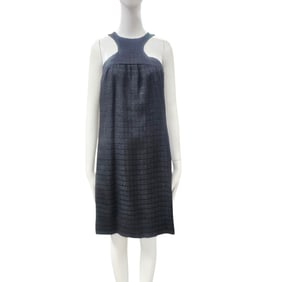 Black Bonwit Teller Sleeveless Dress with Keyhole Back