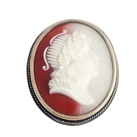 Soviet Russian Resin, Silver Cameo