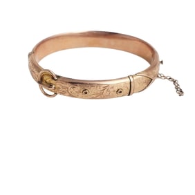Victorian 9k Rose Gold Bangle Bracelet