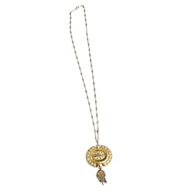 Victorian Etruscan Revival, Split Pearl, 14k, Gold-Filled Necklace