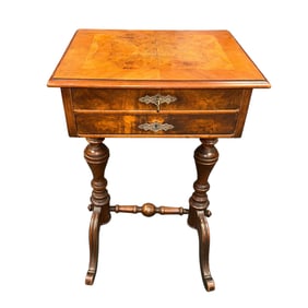 Victorian Burlwood Sewing table