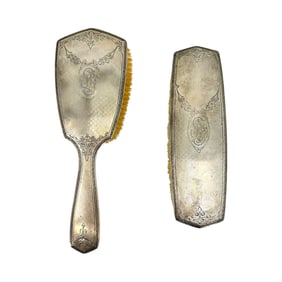 (Lot of 2) William B. Kerr and Co. Sterling Silver Vanity Brushes
