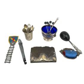 (Lot of Approx. 14) Assorted Sterling Silver table and vanity articles