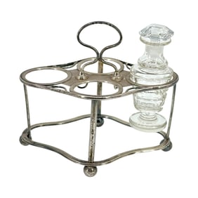 Georgian 1806 Birmingham English Sterling Silver Partial Condiment Caddy