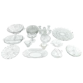 (Lot of Approx. 23) Lenox Etched Glass Table Articles