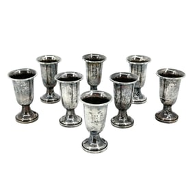 (Lot of 8) Fisher Weighted Sterling Silver Stemmed Cordials