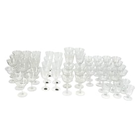 Lenox Hand-Blown Lead Crystal Etched Stemware Group