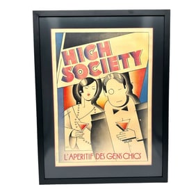 High Society L'Aperitif Des Gens Chics Framed Poster