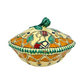 Italian Orvieto Giacomini Majolica Lidded Tureen
