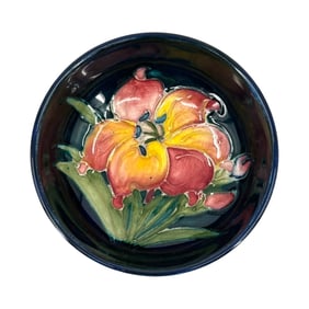 William Moorcroft Ceramic Hibiscus Bowl
