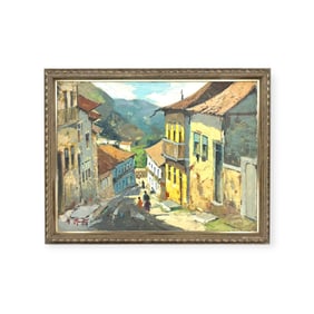 Marcel Martin (French, 1906-1993) Alpine Village Landscape