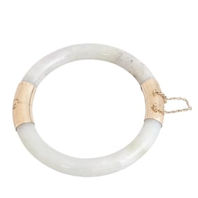 Jade, 14k Yellow Gold Bracelet