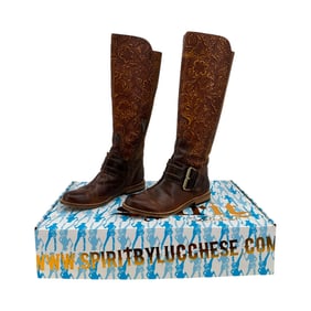 Lucchese Spirit Virginia Leather Boots Size 7