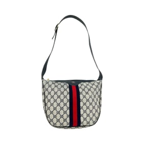 Vintage Gucci GG Leather and Vinyl Crossbody Bag